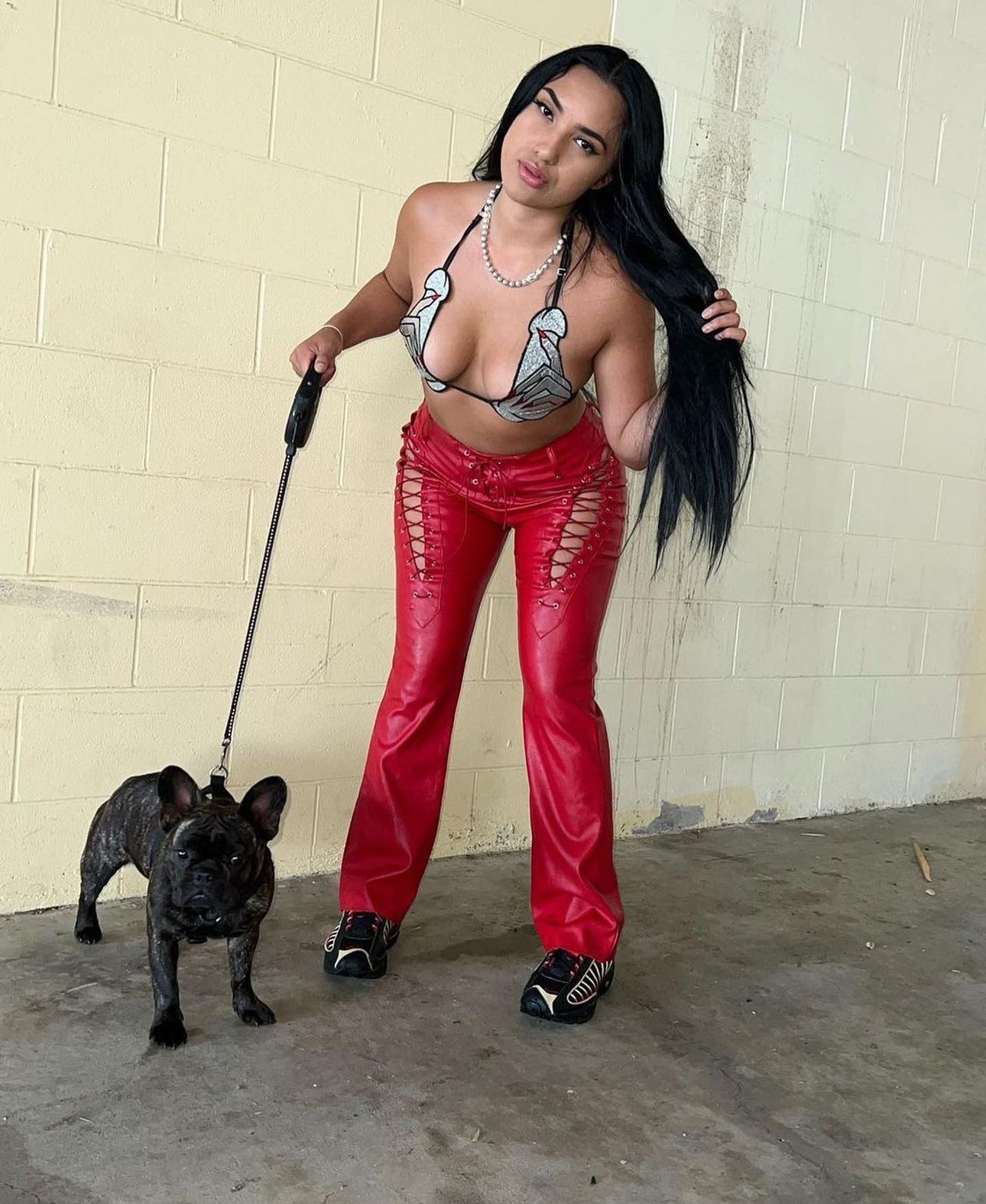 Red Xtina pants