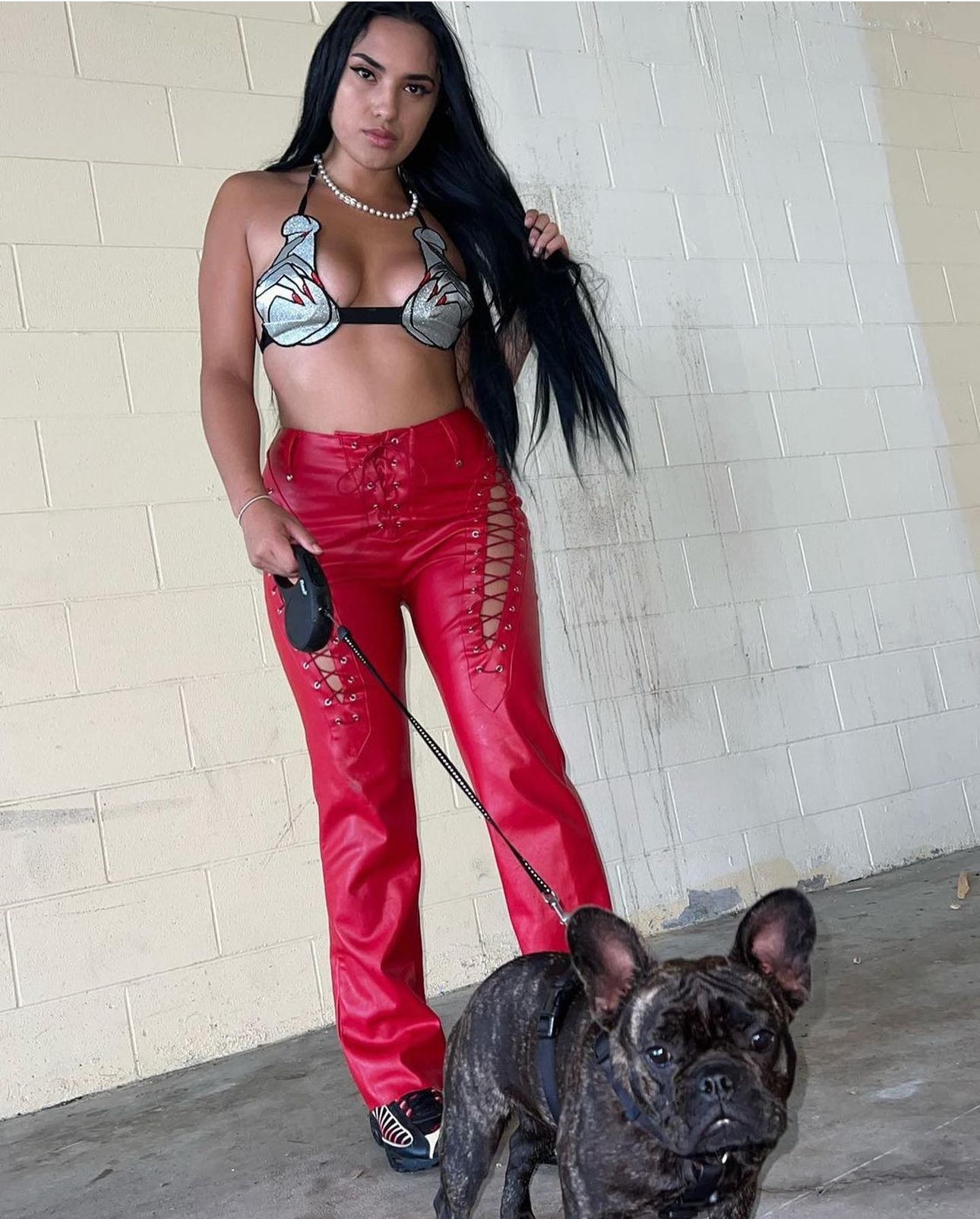 Red Xtina pants