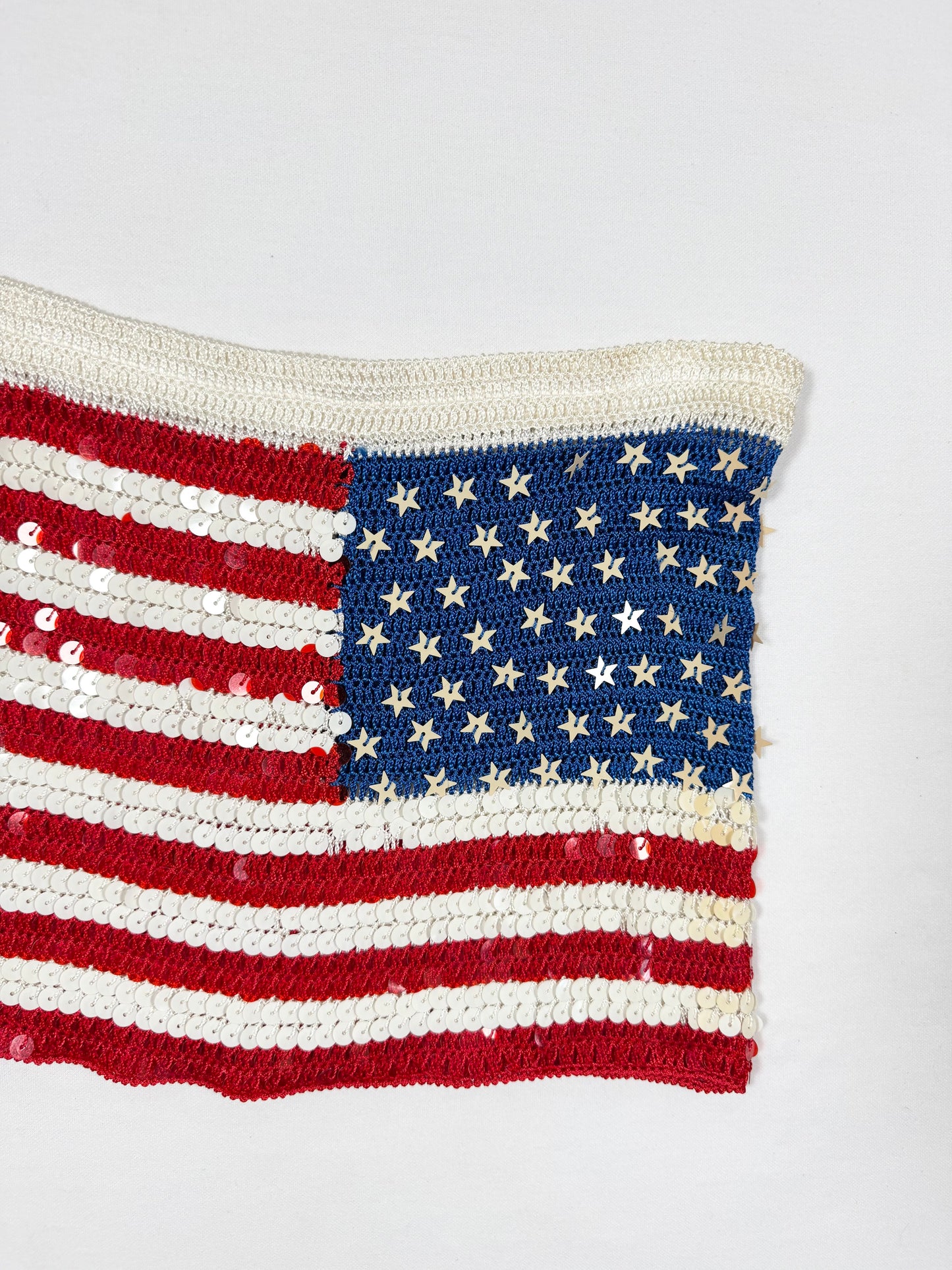 American flag sequined skirt