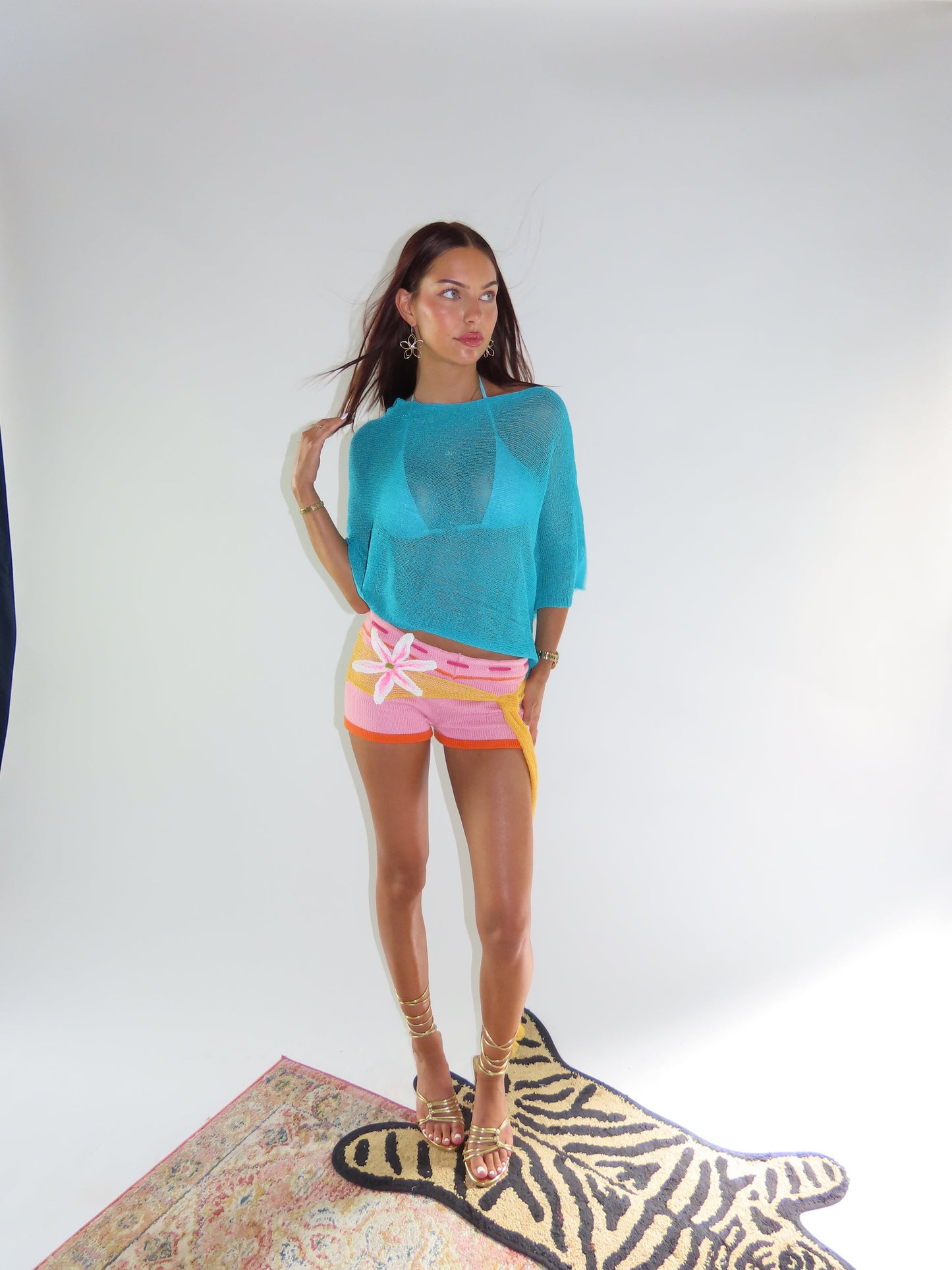 hibiscus pink crochet set