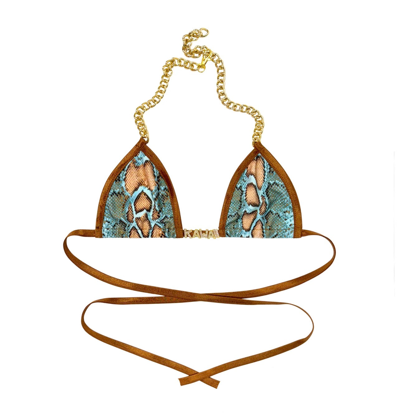 Snakeskin hot pants festie set