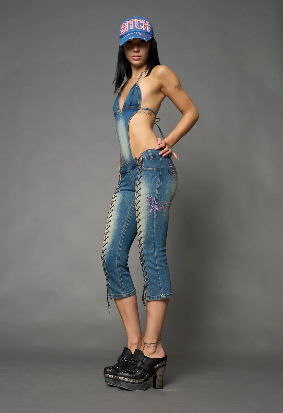 zara larsson inspired detachable denim capris