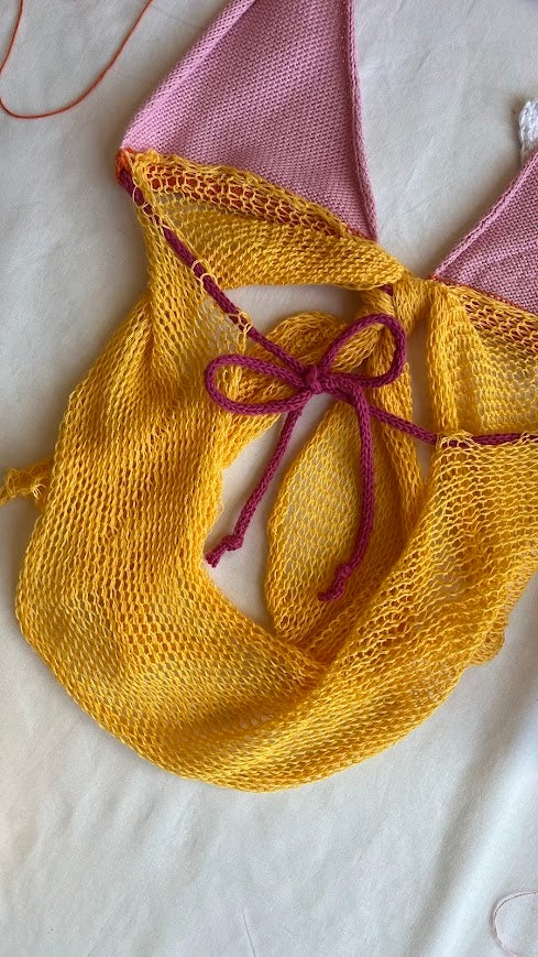 hibiscus pink crochet set