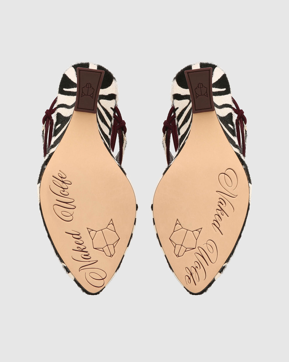 Zebra printed sculptural wedges