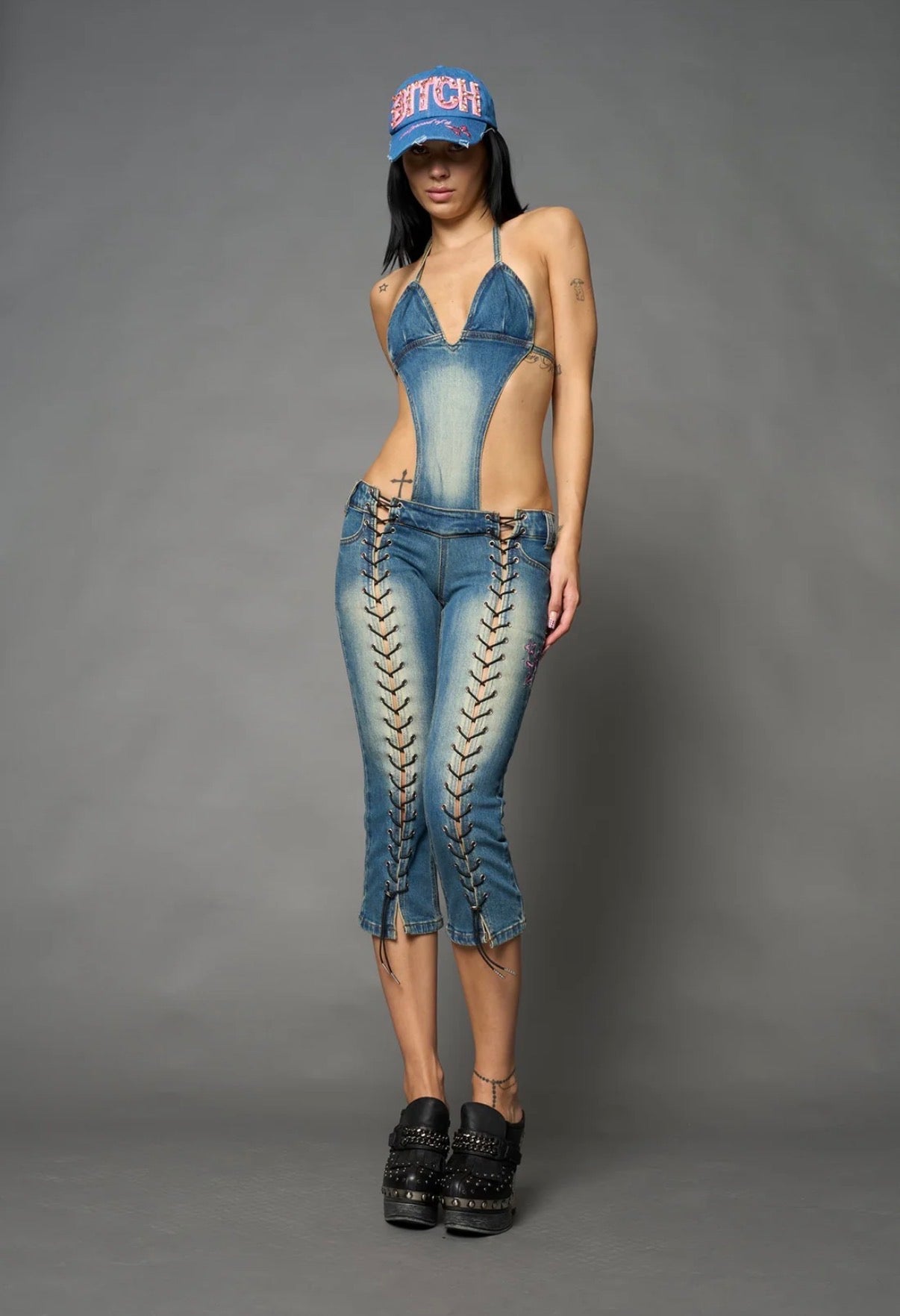 zara larsson inspired detachable denim capris
