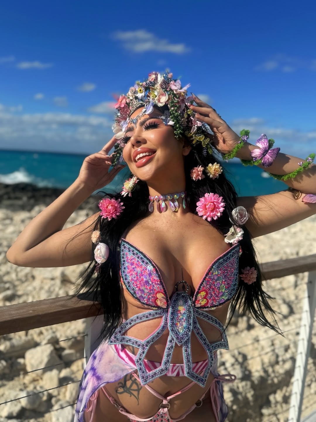 Carnival butterfly bra